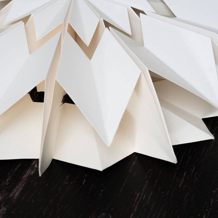 Yarrow Snowflake White Paper Wall Decoration - 20cm