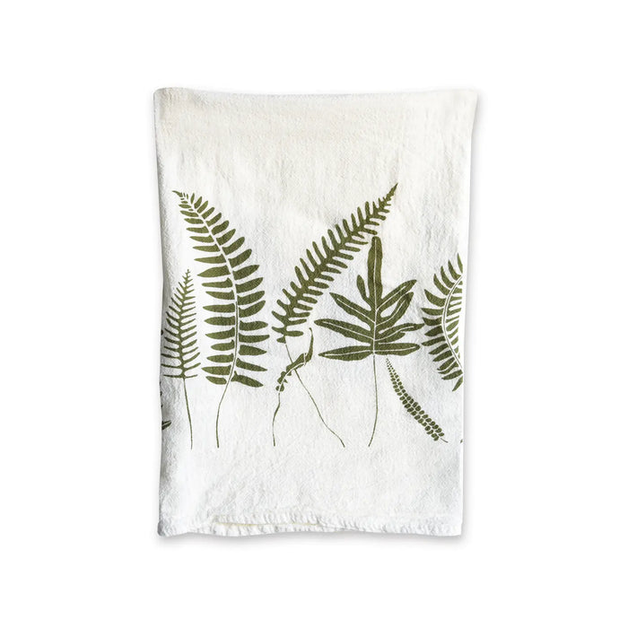 Screen Printed Botanical Tea Towel - Ferns