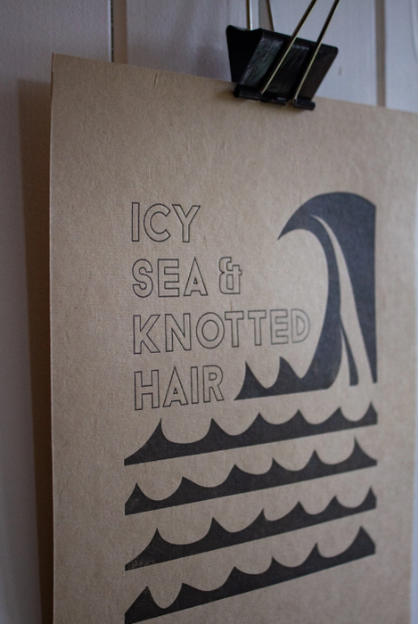 Icy Sea - Letterpress Print