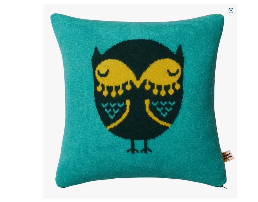 Owl Cushion - Green