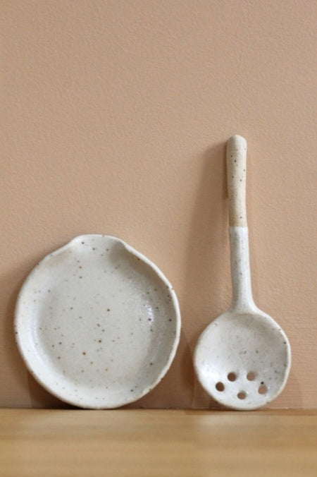Ceramic Tea Strainer and Plate