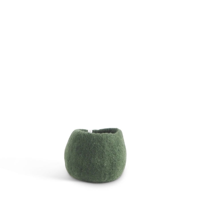 Wool Plant Pot - Moss Green Small