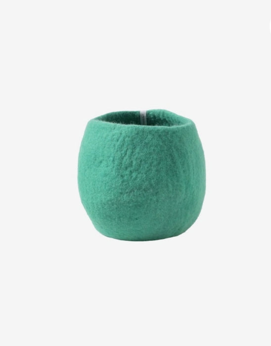 Wool Plant Pot - Bright Green Medium