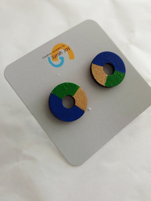 Wooden Geometric Earrings - various