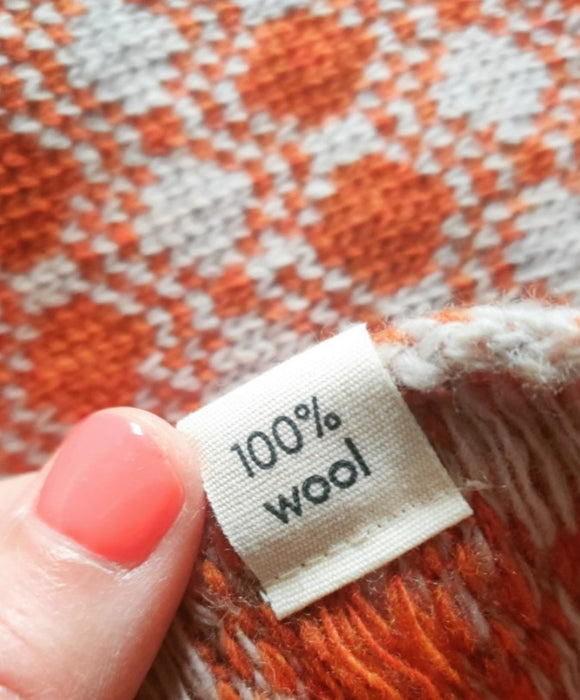 Downings Lambswool Neck Warmer Rust/Stone