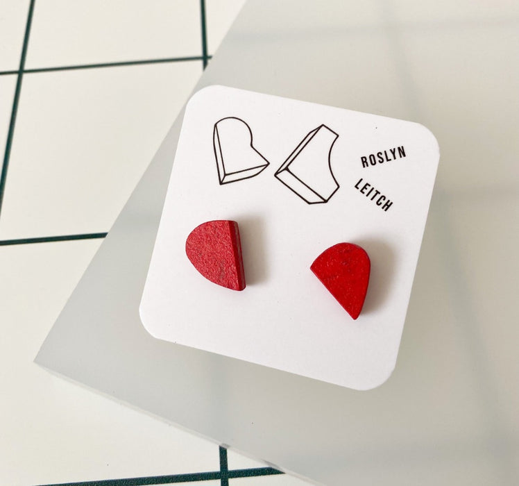 Bump Earrings - Red Glow