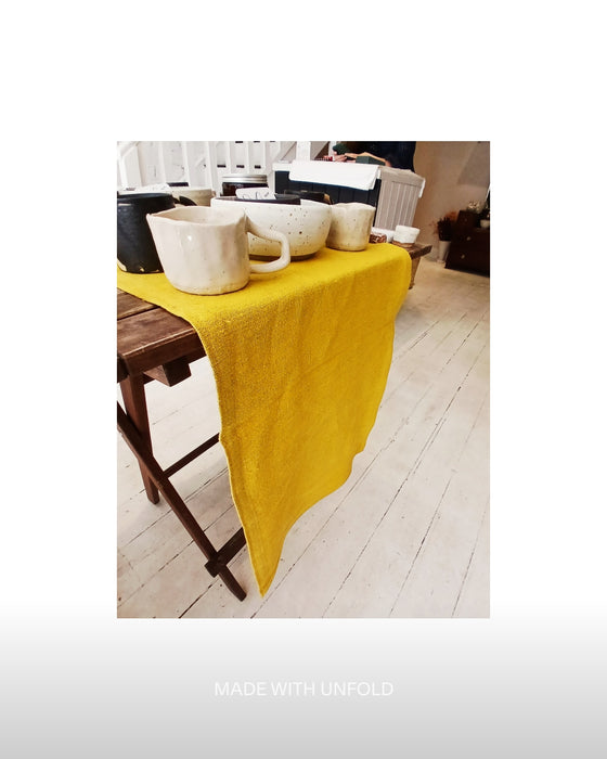 Linen Runner - Golden Yellow