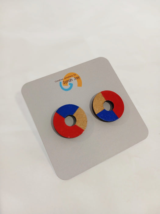 Wooden Geometric Earrings - various