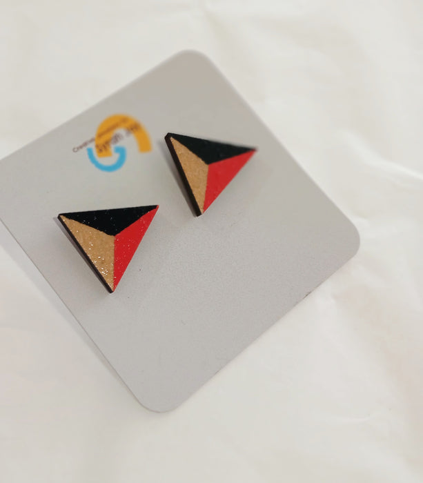 Wooden Geometric Earrings - various