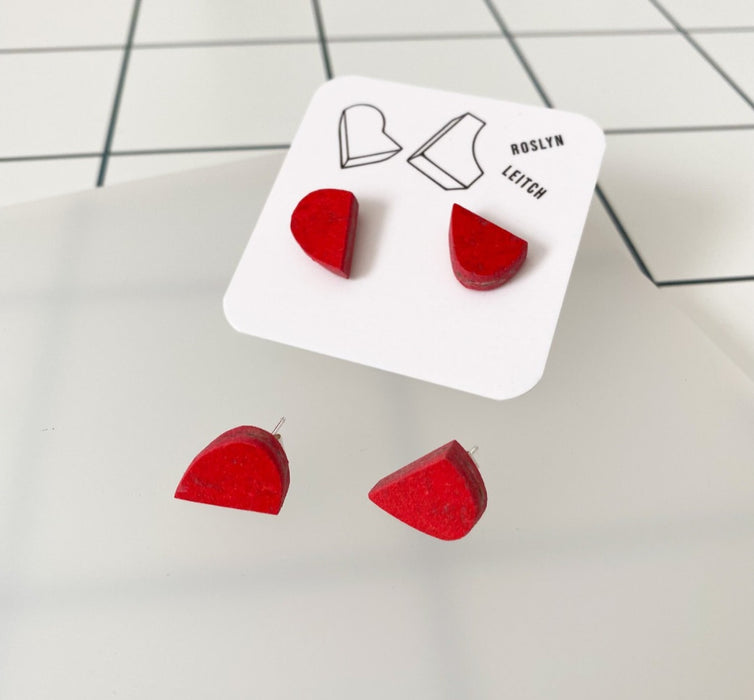 Bump Earrings - Red Glow