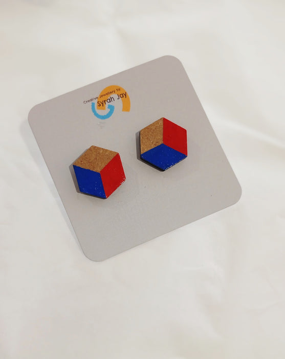 Wooden Geometric Earrings - various