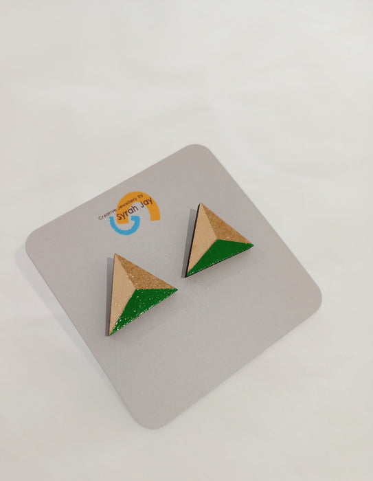 Wooden Geometric Earrings - various