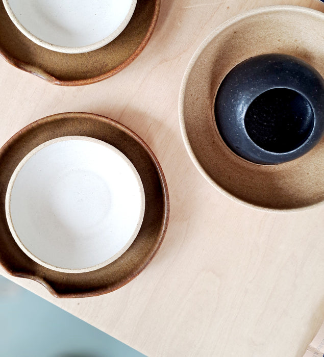Ceramic Salt Pig - Black