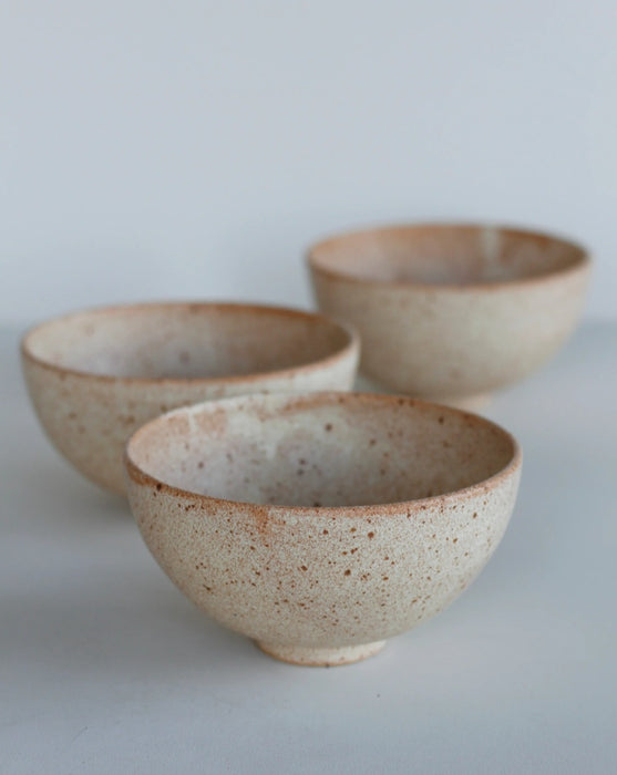 Small Footed Bowl - Biscuit