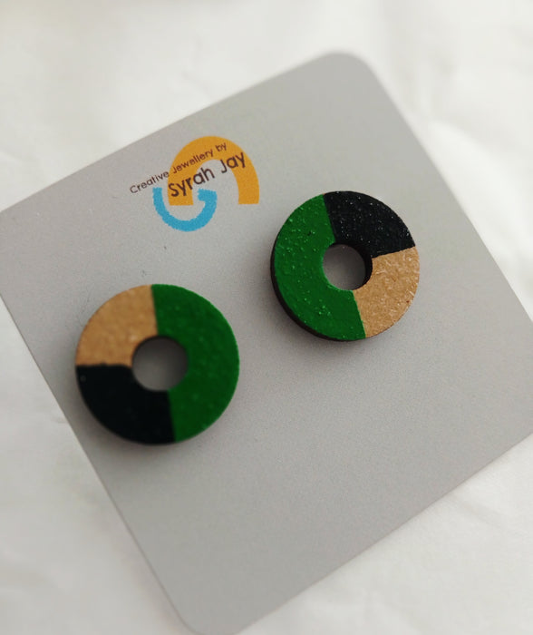 Wooden Geometric Earrings - various