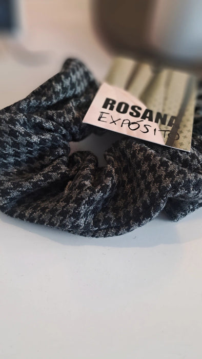 Dark Tweed Scrunchie