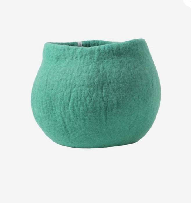 Wool Plant Pot - Bright Green Large