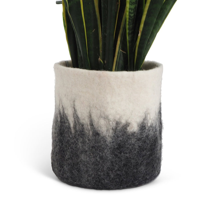 Grey Ombre Felt Planter - Large