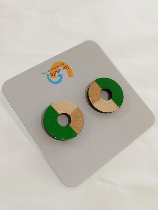 Wooden Geometric Earrings - various