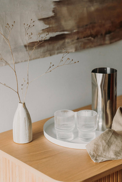 Short fluted glasses x1: Clear