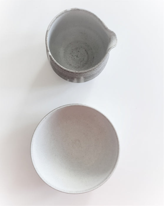 Pouring Vessel - Textured with Drip Glaze