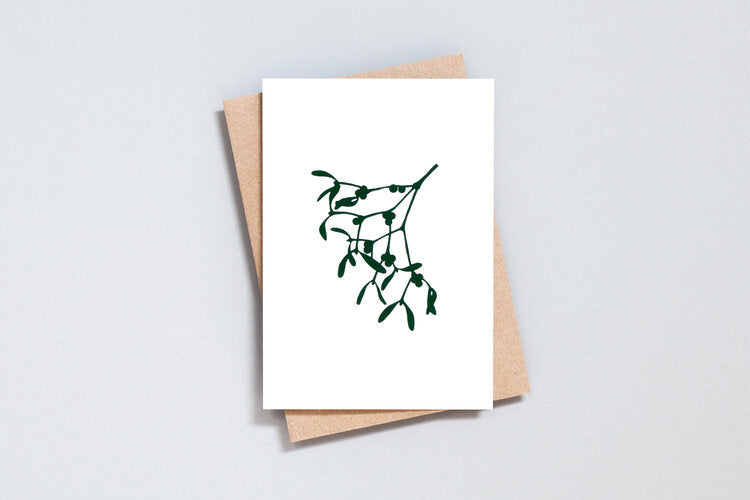 Mistletoe Card Green