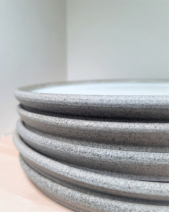 Stoneware Side Plate - Textured Grey