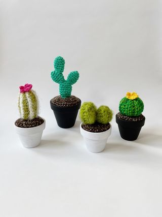 Medium Crochet Cactus - Green