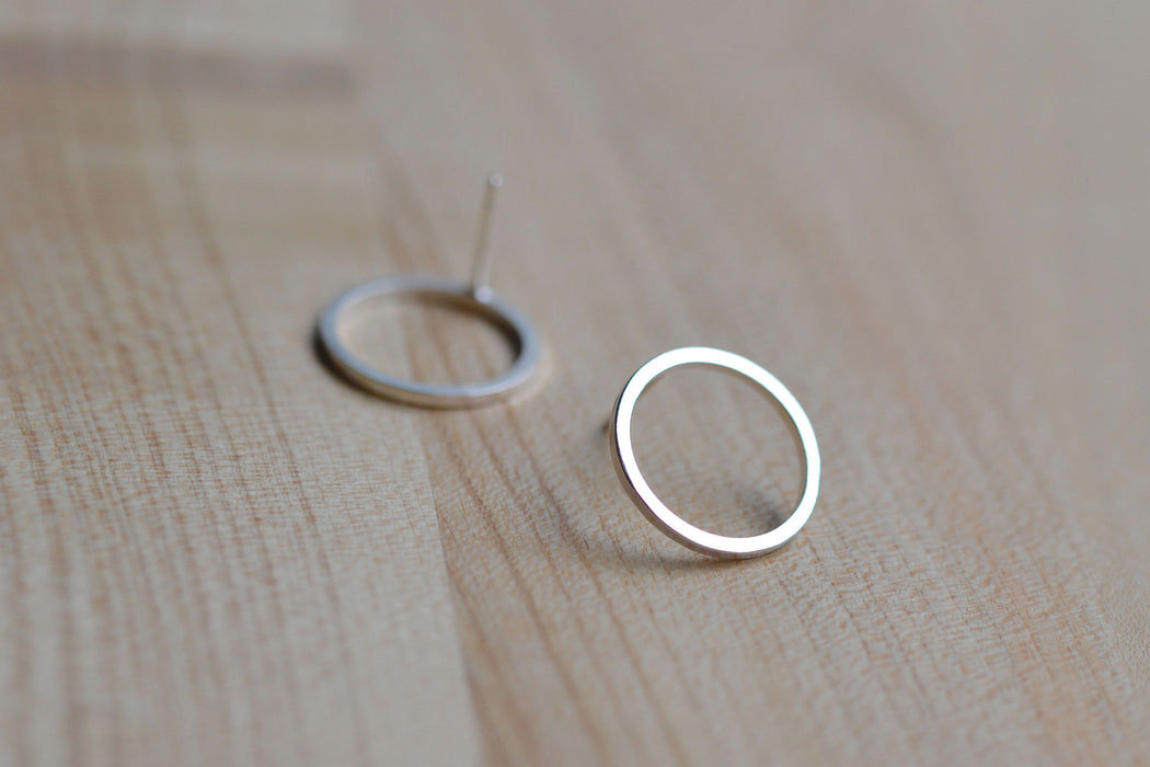 Silver Circle Studs