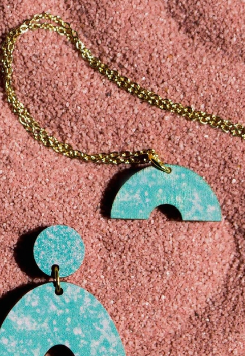 Dappled Arch Necklace - Mint