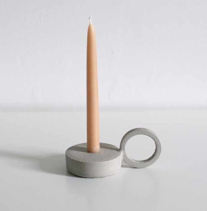 Grey Ring Candle Holder