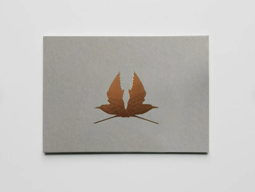 Arctic Terns Letterpress Card - Copper